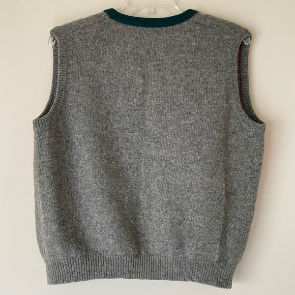 ixi:z Men’s Gray Red Green Seasonal Fabric Cardigan - L - Pre-owned - Picture 3 of 7